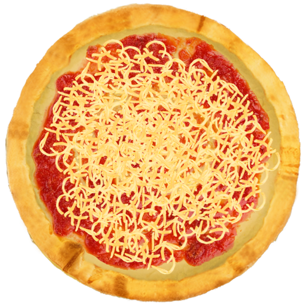 Cheese ’n Crust Style mit Käse im Rand und mit Mozzarella